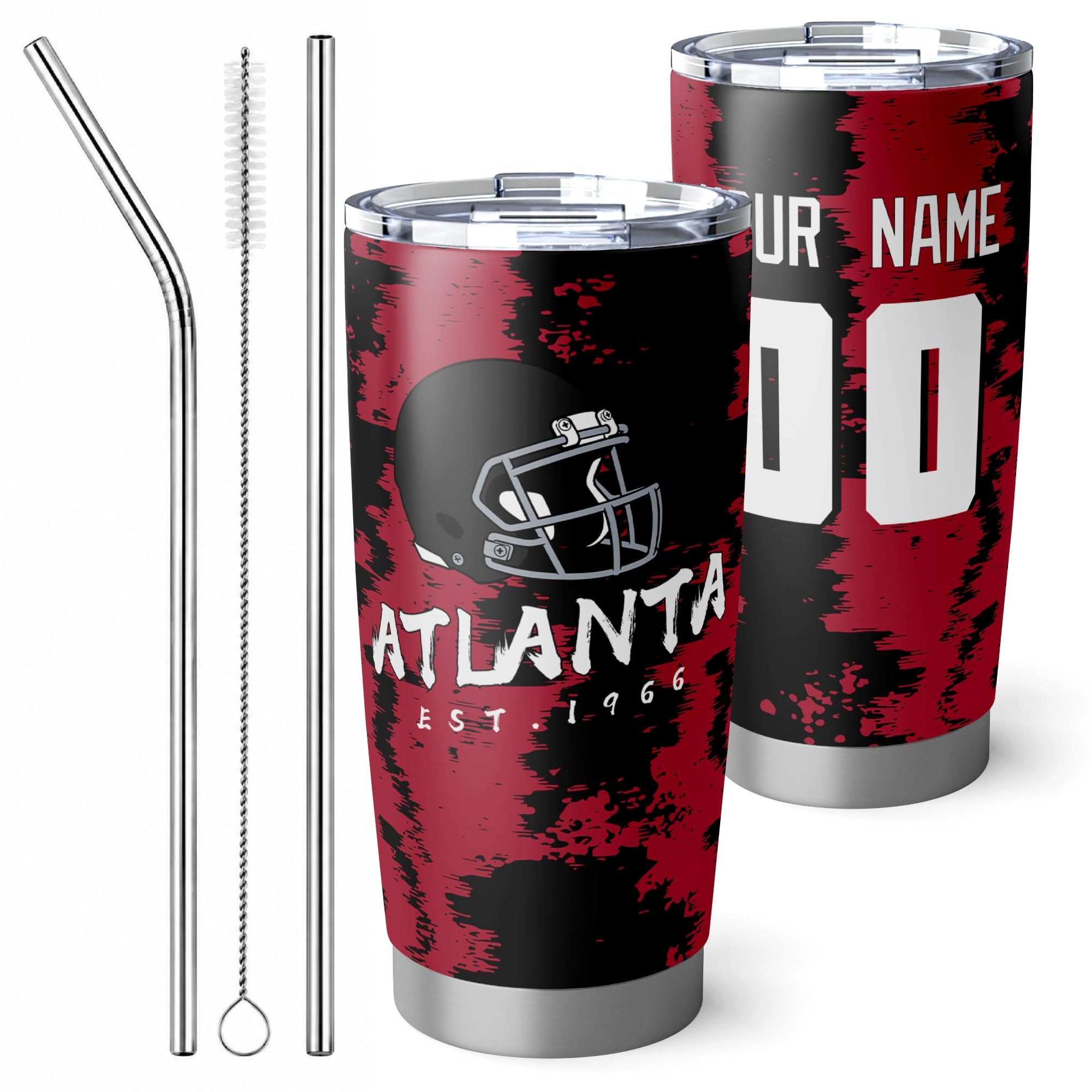 ANTKING Atlanta Tumbler 20oz Travel Mug Custom Number Name Gifts