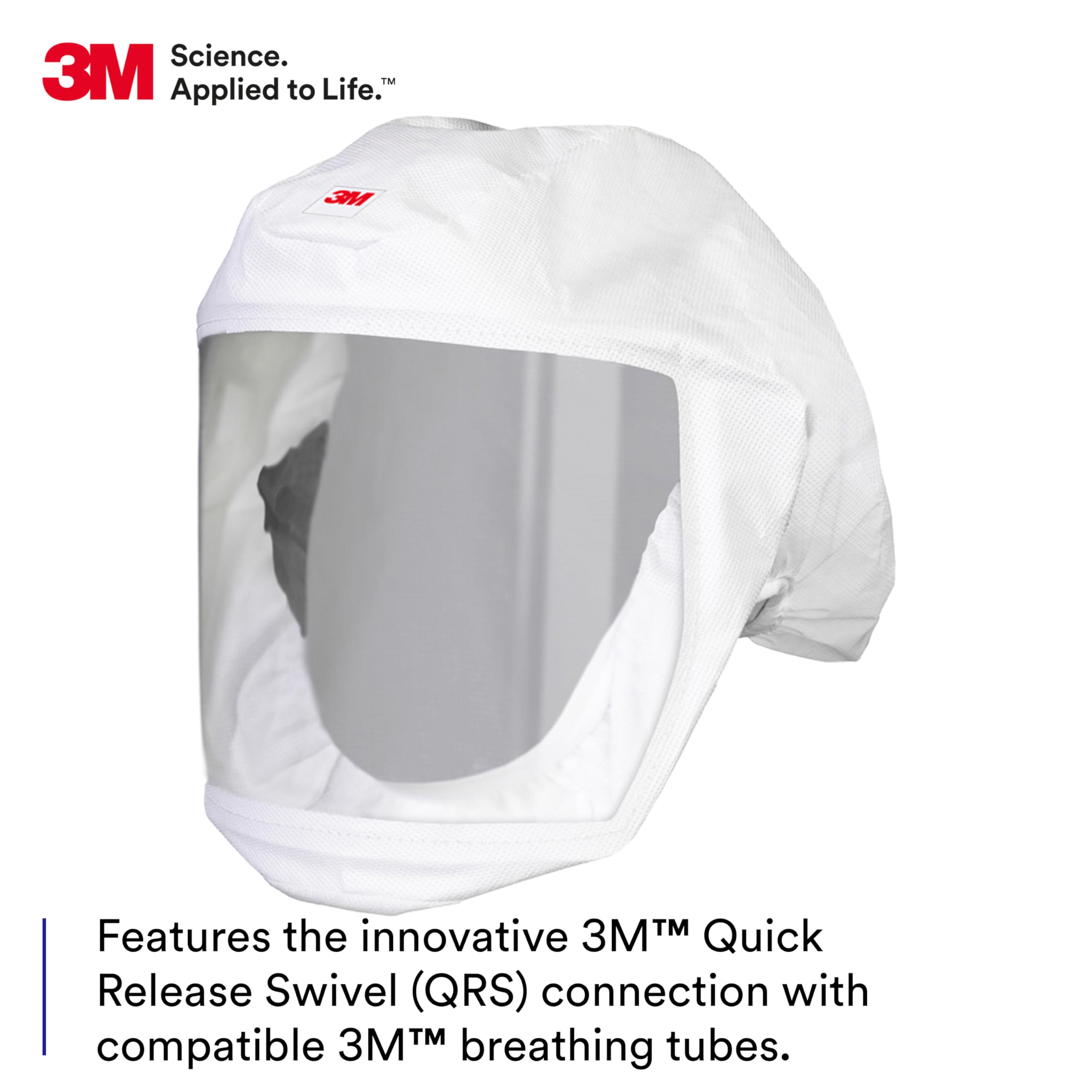 Versaflo 3M (S-133L-5) - Funda para cabeza con suspensión de cabeza integrada, S-133L-5, color blanco, mediano/grande