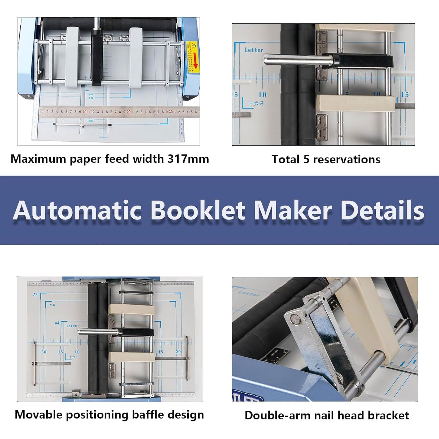 Cucitura elettrica e macchina pieghevole, A3 Brochure Binding Machine, multifunzionale Paper Stapler per scuola ufficio