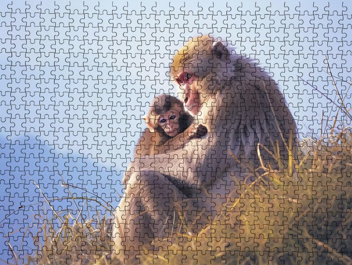 Puzzle dla dorosłych 1000, Monkey Brown, 1000-elementowe puzzle dla dorosłych, klasyczne gry edukacyjne, gry i zajęcia rodzinne, do dekoracji ścian domu, świetny pomysł na prezent R0KH-328