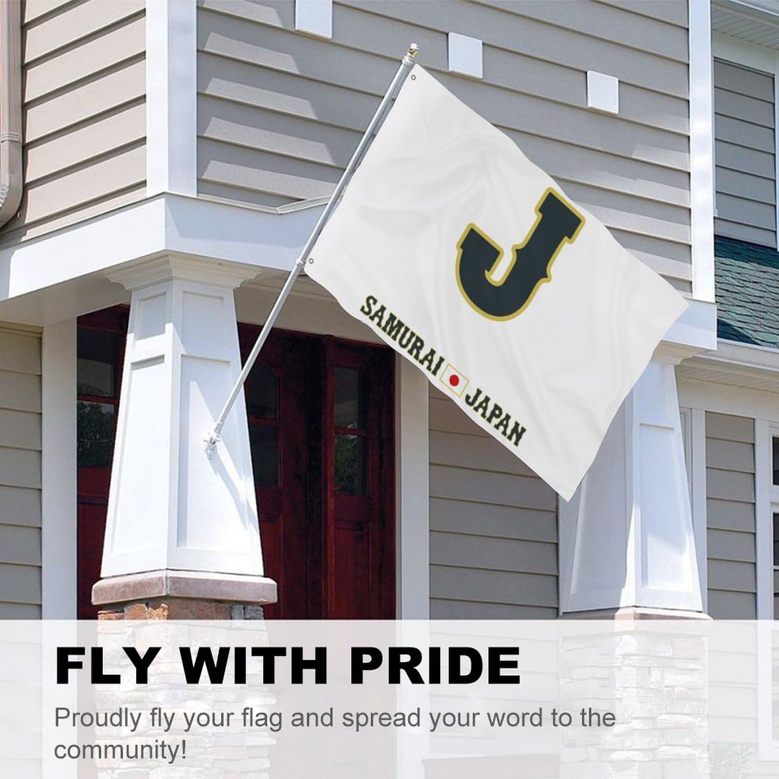 Amazon.co.jp: 旗 侍ジャパン Samurai Japan ロゴ 応援 野球の旗