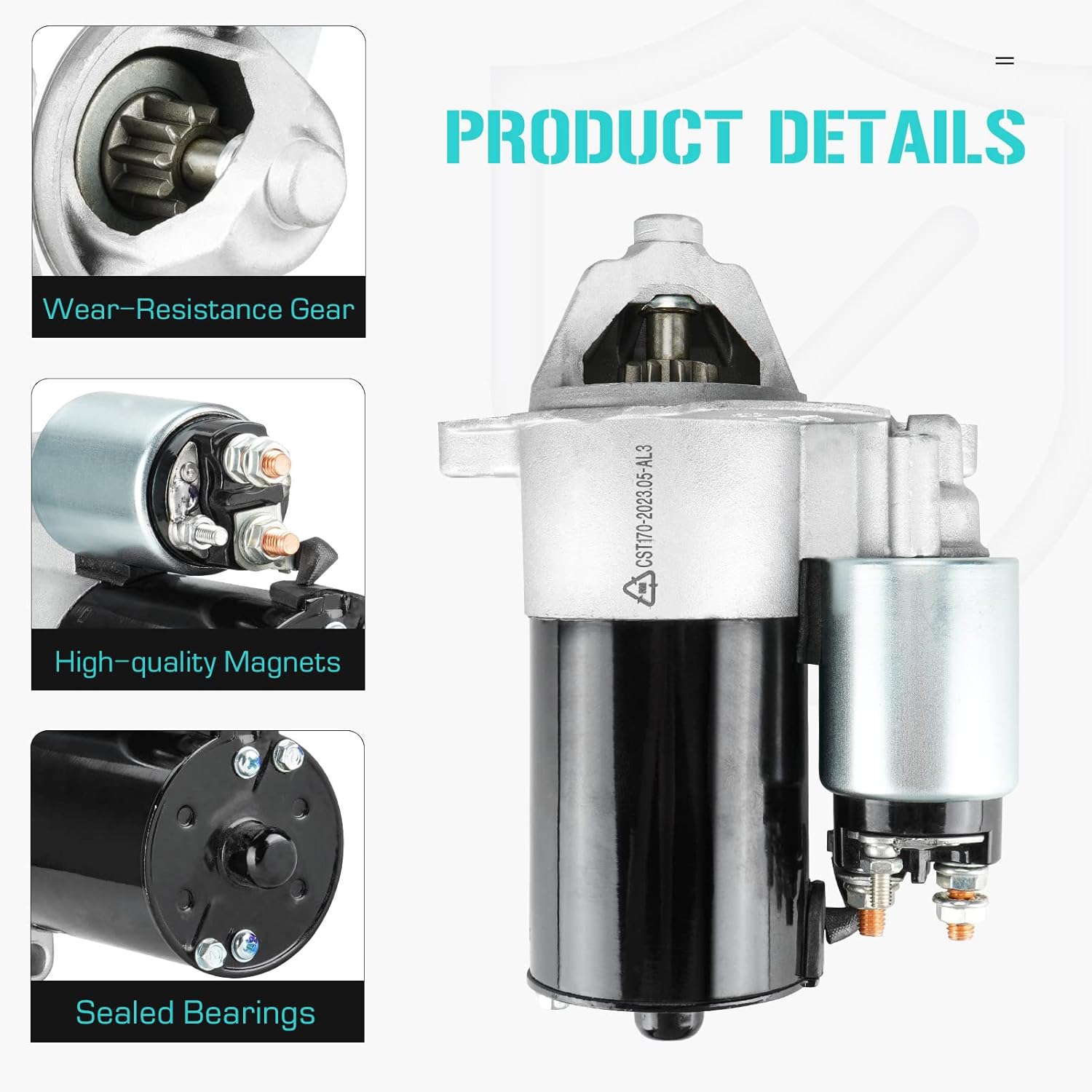 New Starter (for Auto Transmission) 4.0 4.0L for Ford Explorer 97-10 Mustang 05-10 Ranger 97-11 Aerostar 97, for Mazda B4000 98-07, for Mercury Mountaineer 98-10, SFD0039, 4R3T-11000-AB, 410-14045