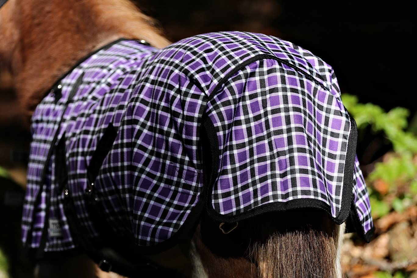 1200 Denier Regendecke Outdoordecke Karo Lila Fleece Lining o Gramm 65 70 75 85 95 100 cm Tysons Minishetty Mini Shetty Minipony (65)