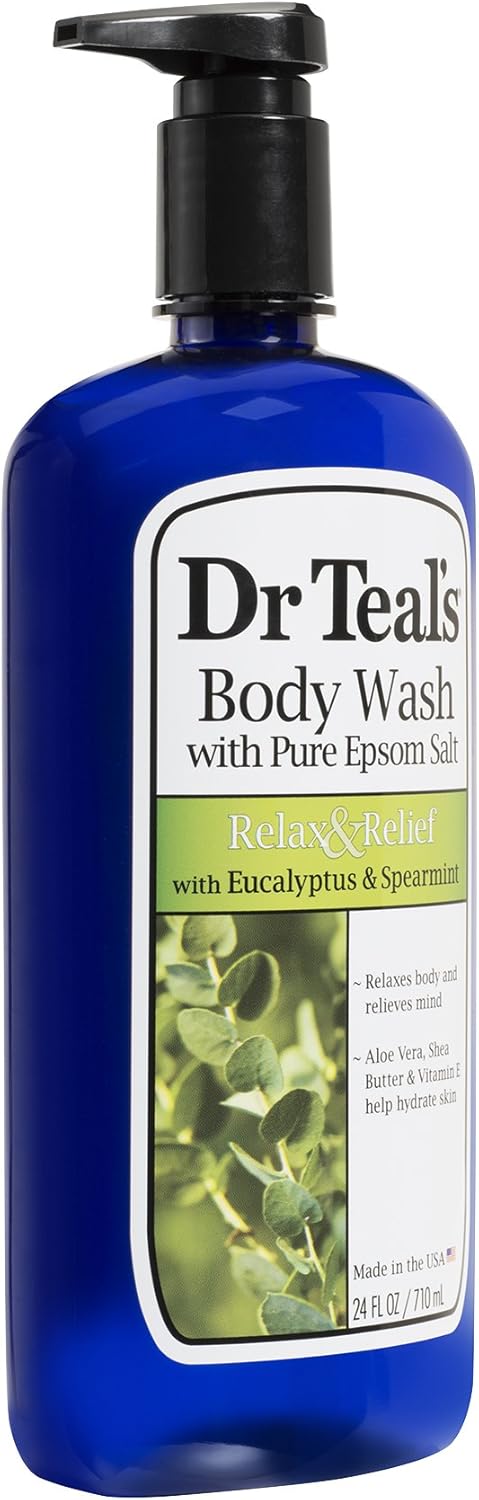Dr Teal's Ultra Moisturizing Body Wash Relax and Relief with Eucalyptus Spearmint, 24 Fluid Ounce : Bath And Shower Gels : Beauty & Personal Care