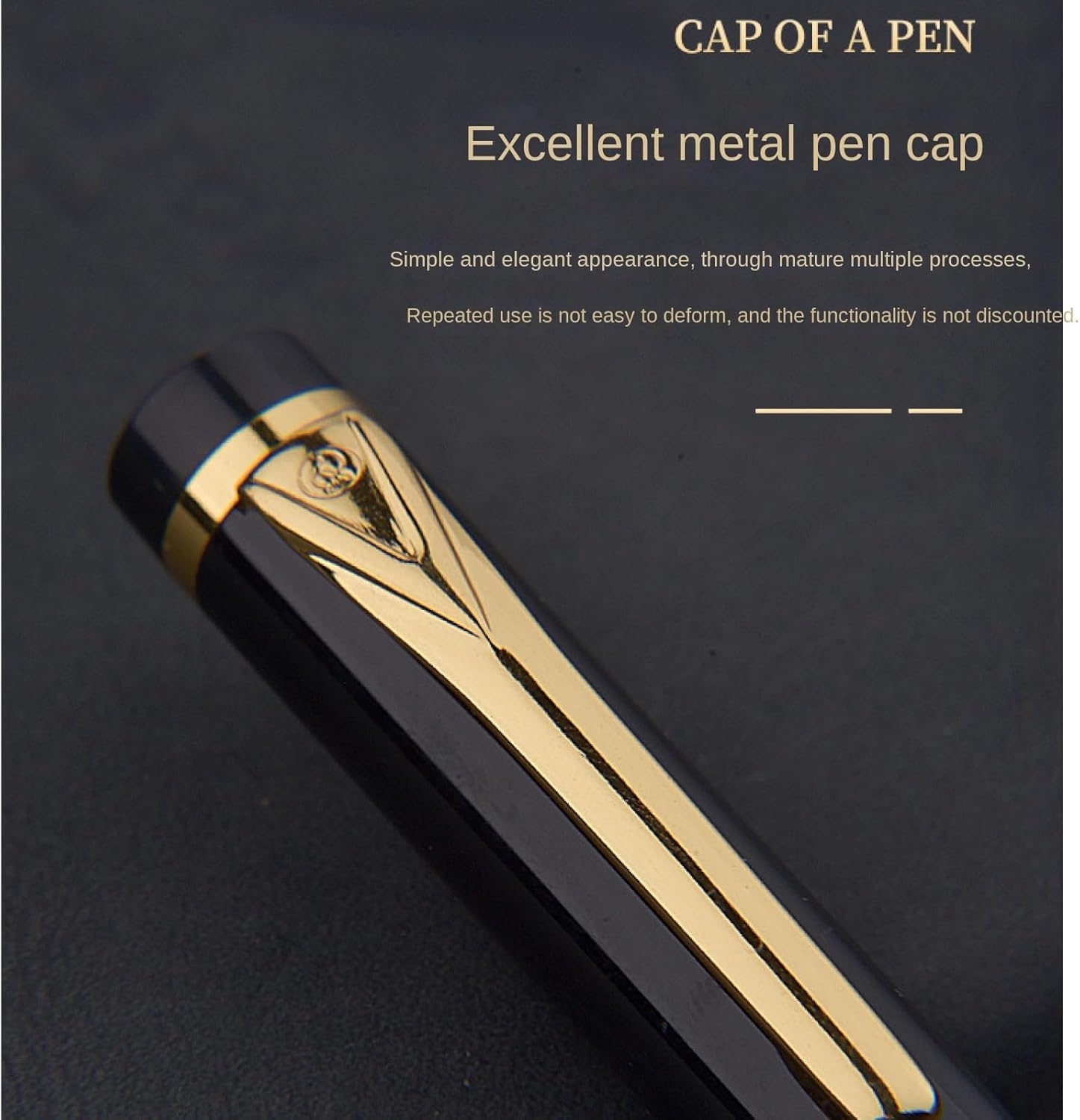 Borges Black Lacquer Rollerball Pen - Stunning Luxury Pen with 24K Gold Finish, Schmidt Ink Refill, Best Roller Ball Gift Set for Adult (Modern)