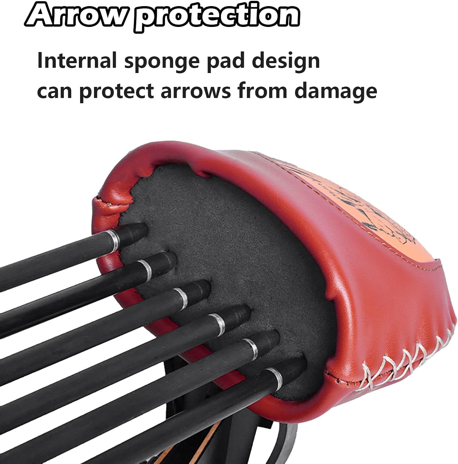 4/6 Arrow Quiver,Brown Leather Quiver Arrow Holder, Recurve Bow Quiver, Quick Shoot System Longbow Recurve Bow Quiver,Adjustable Archery Arrow Quiver for Hunting Shooting Practice