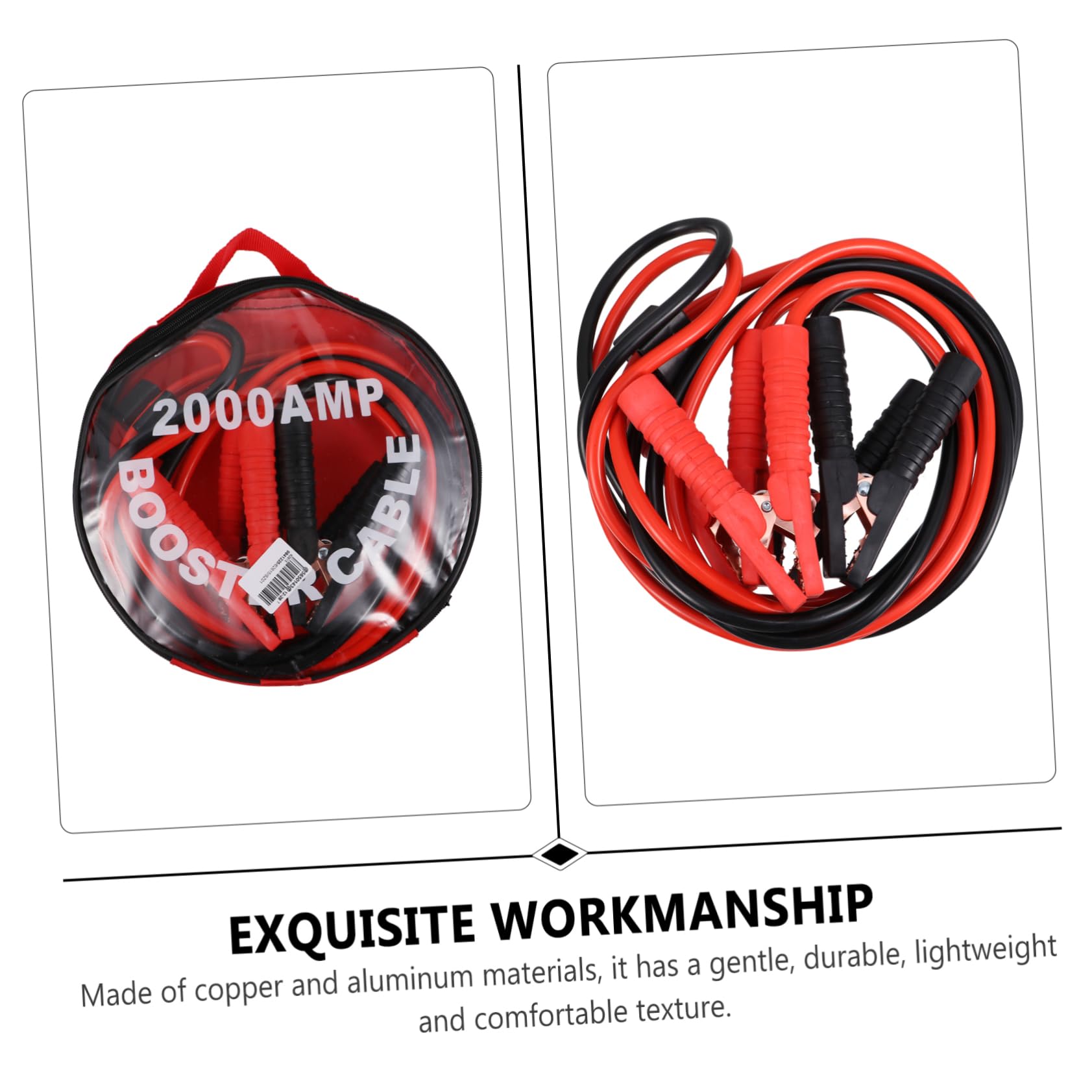HEALLILY Câble Urgence Pour Voiture Câble De Démarrage Pince Crocodile Accessoire De Sécurité
