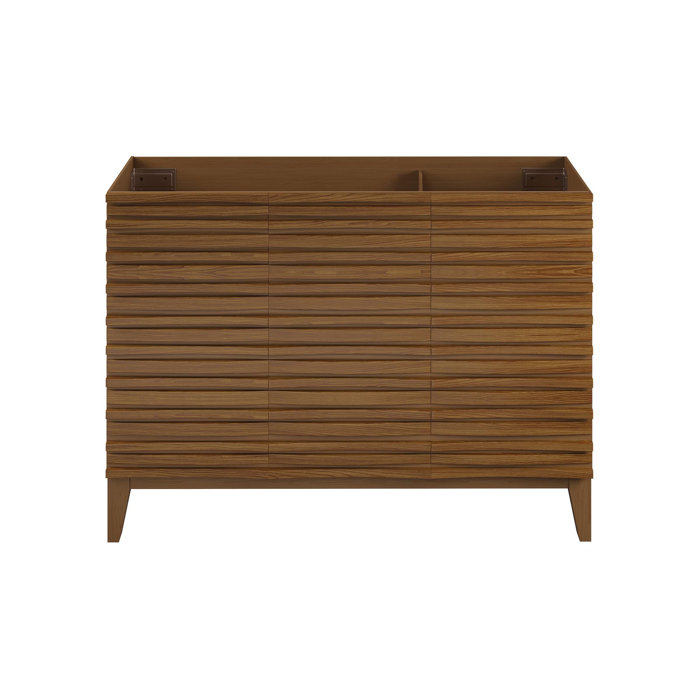 Swiss Madison Cascade 48'' Bathroom Vanity in Brown Oak- Cabinet Only