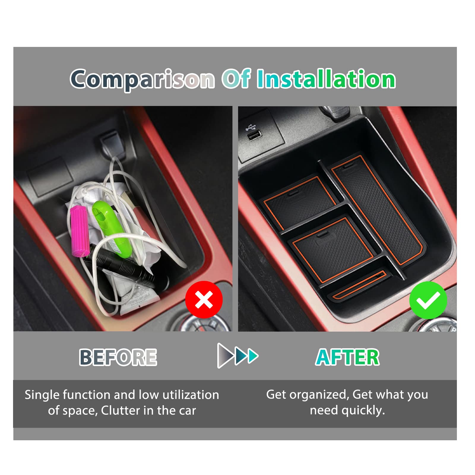 Accessoires Boîte Rangement Console Centrale