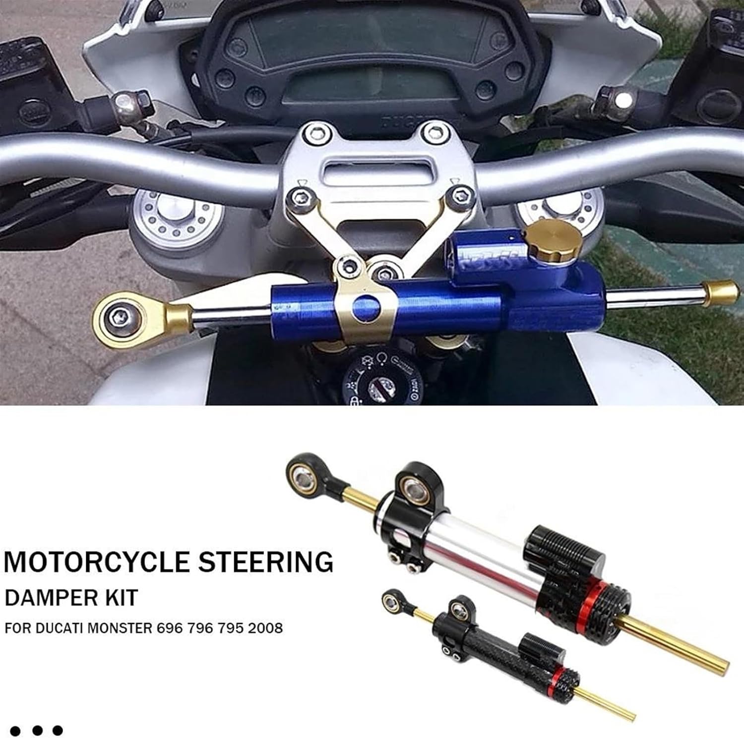 バイク用ステアリングダンパー Compatible With DUCATI For Monster