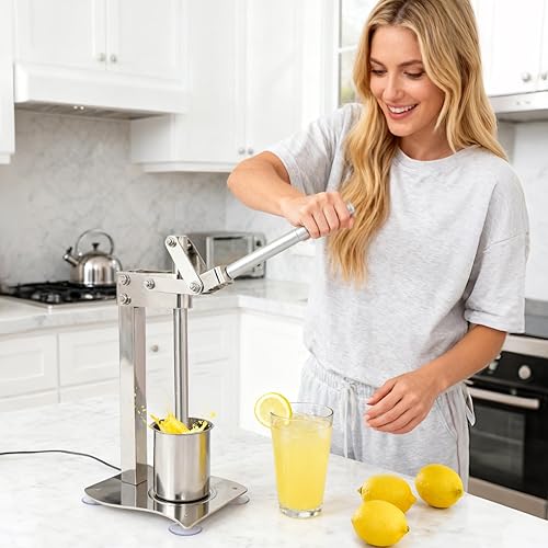 Miniatura 3 de Exprimidor resistente de la prensa del limón del acero inoxidable, trituradora de frutas, máquina del triturador de la limonada del limón, máquina