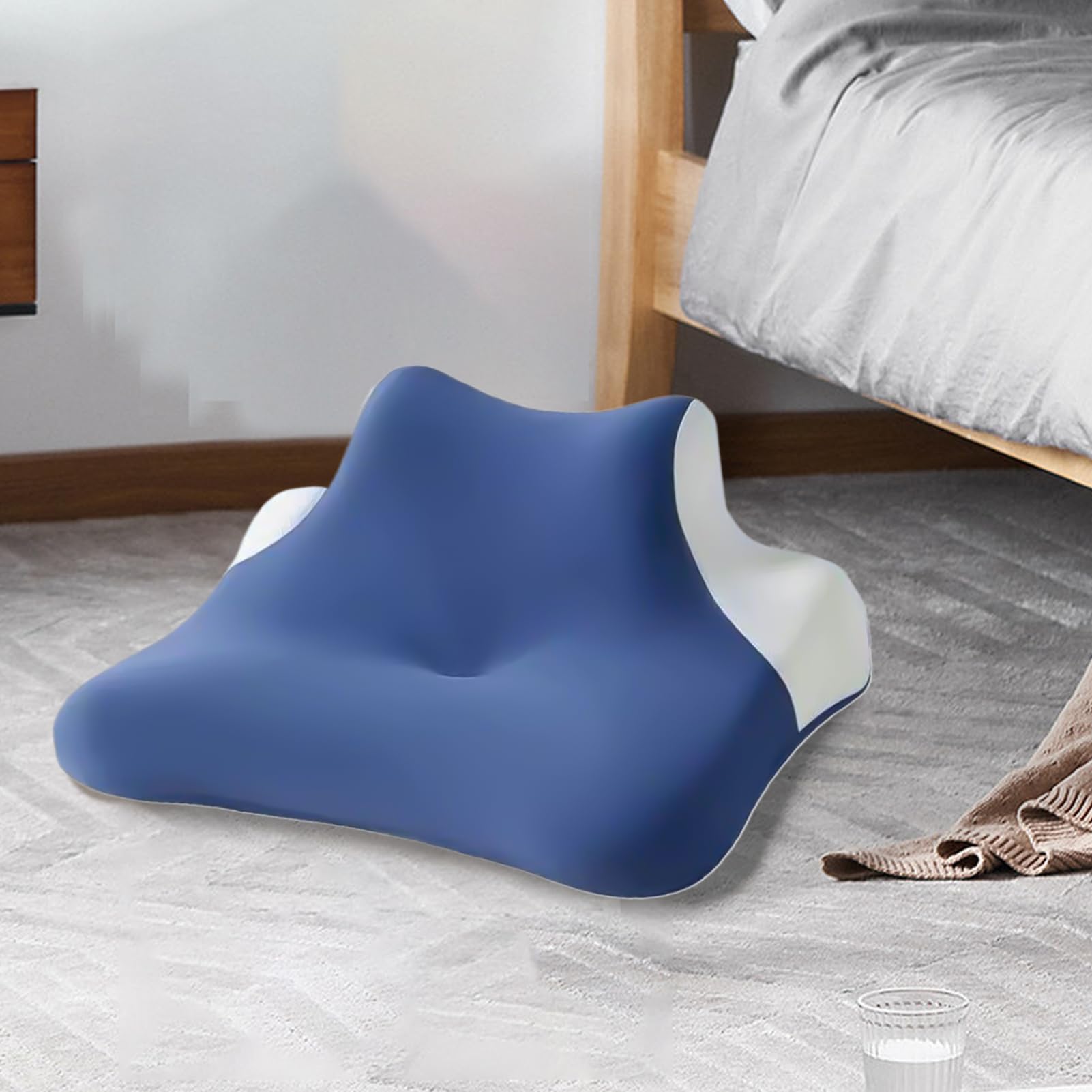 Poduszka Ortopedyczna Na Szyję I Kark Memory Foam Oddychająca Dla Komfortu | Poduszki do Spania z Wsparciem Szyi Do Oglądania TV Leżenia Podróży Kempingu Biur Przerwy Drzemki Fotela