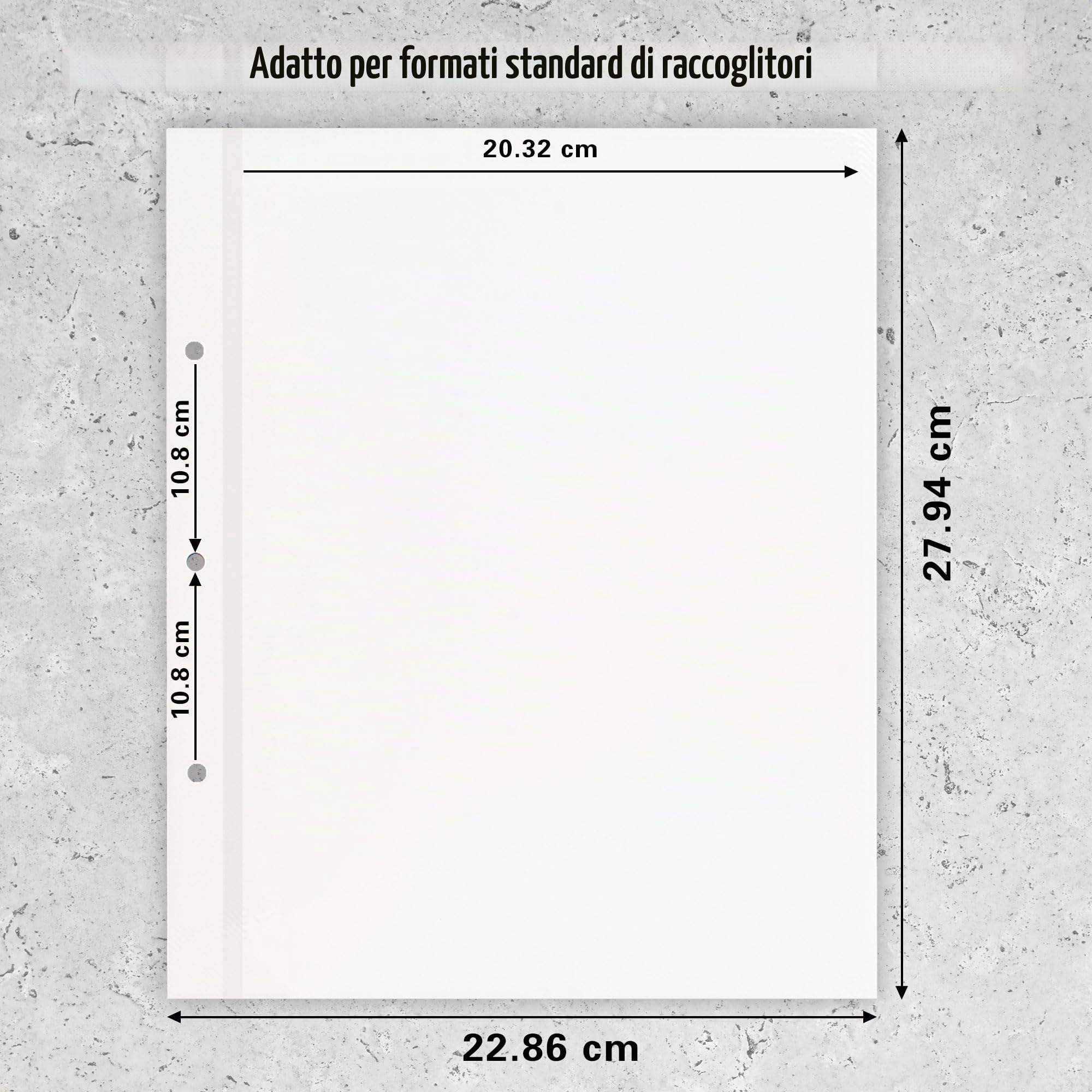 Vienrose Pagine Ricambio per Album Fotografico a 3 Anelli, 80 Pagine | Pagine Autoadesive per Album, Pagine per Album Compatibili con Foto 13x18, 10x15, 13x18, 20x25 o Schede di Ricette