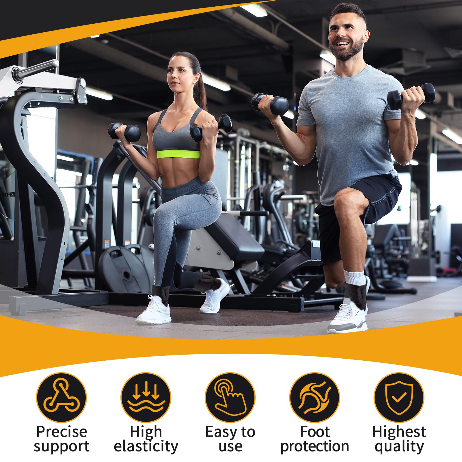 DiviDermy ChevillèRe Entorse,ChevillèRe De Maintien Sport, Chevillère pour Hommes & Femmes, Confortable Et RéGlable, M(Pied Gauche) - 4