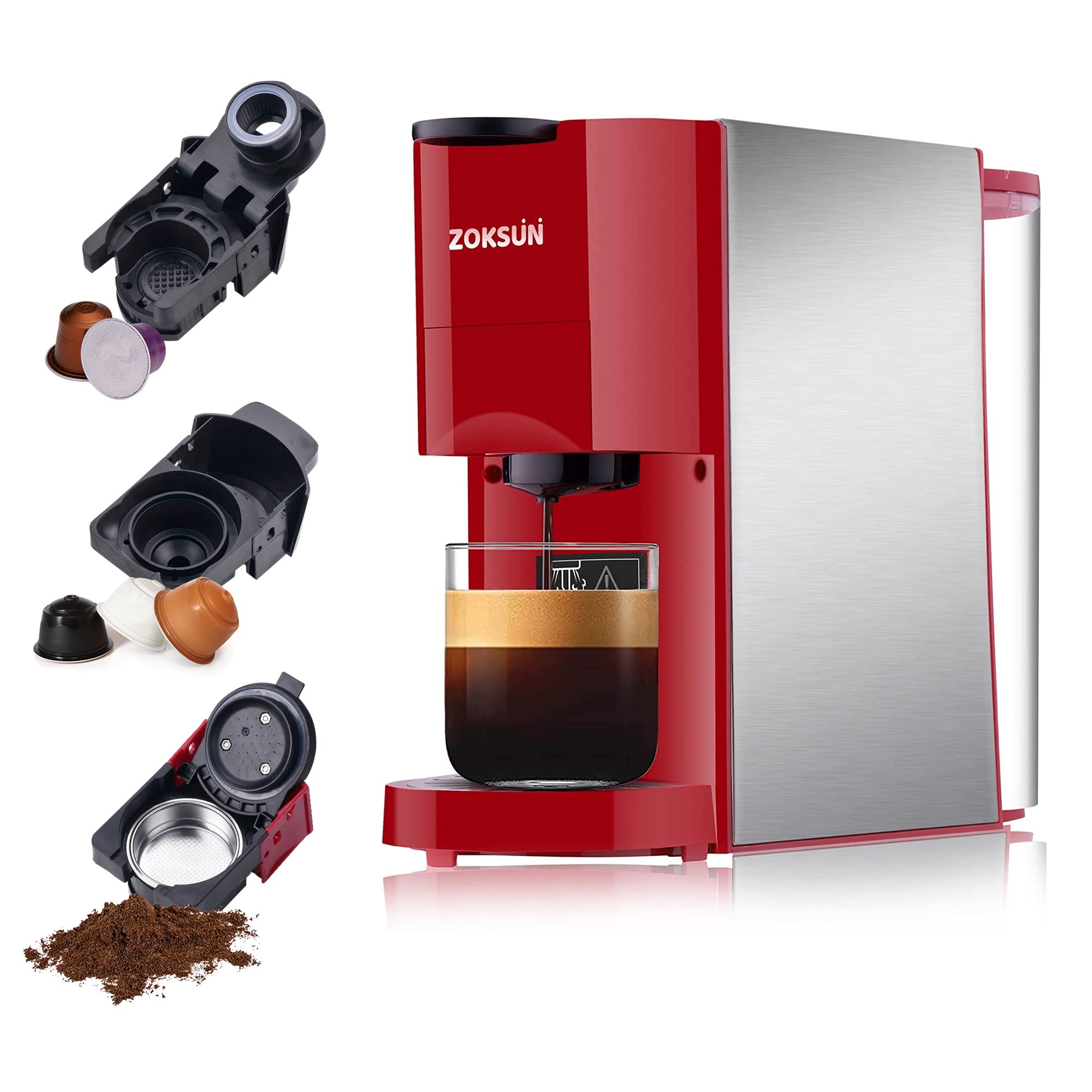 Buy ZOKSUN 19 Bar Espresso Machine, 3 in 1 Coffee Machine for Nespresso
