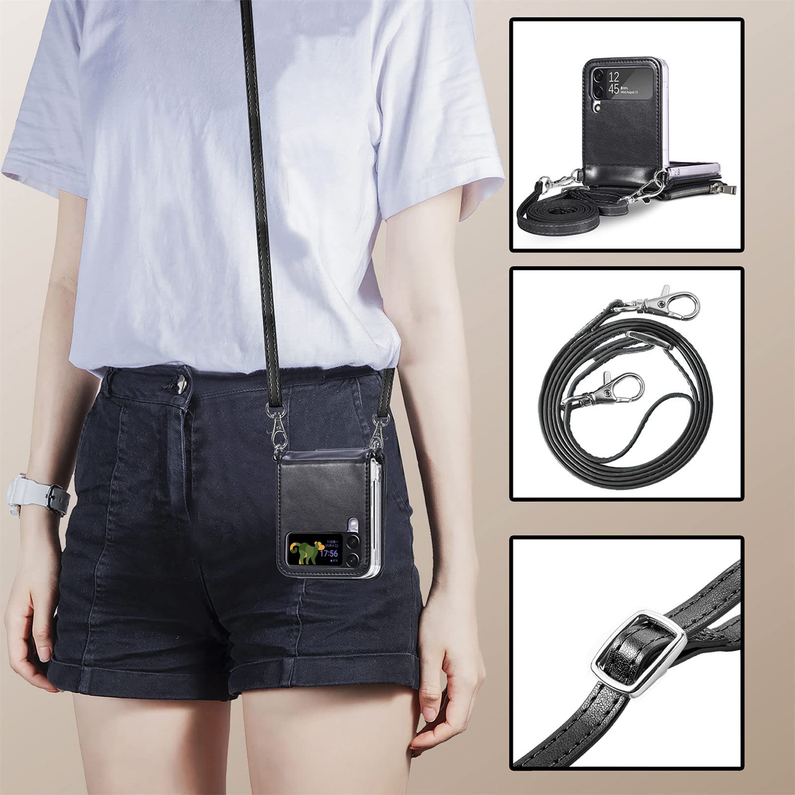 Amazon.co.jp: Samsung Galaxy Z Flip 4 5G用の取り外し可能な