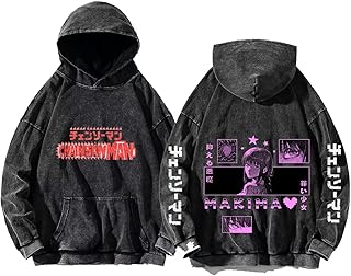 japaneses chainsaw man power makima Denjiwashed acid grey hoodie 18