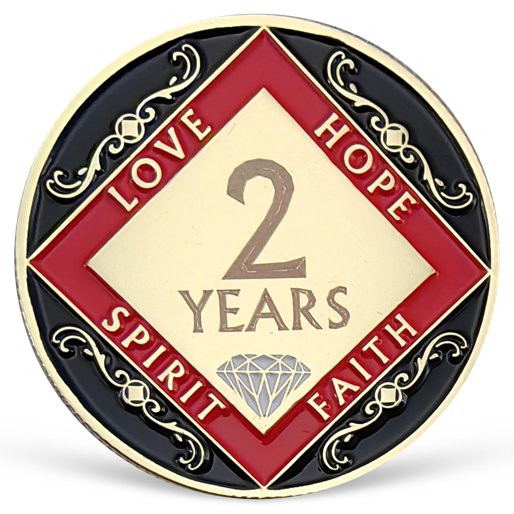 2 Year NA Medallion Two Year Recovery Chip for NA AA 12 Step Narcotics Anonymous Coin Anniversary Token Clean and Sober Gifts for Men Women