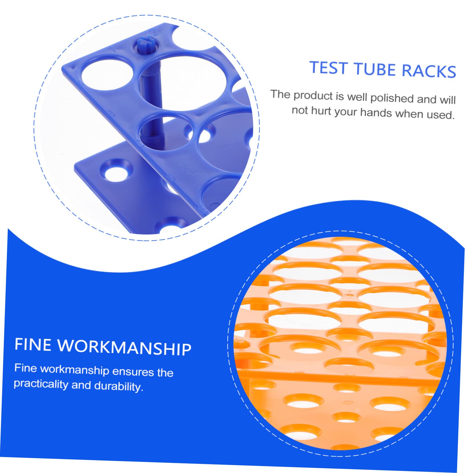 NAMOARLY Chemical Test Tube Rack 2pcs Detachable Tube Stand 15ml/50ml Easy Assembly Random Color