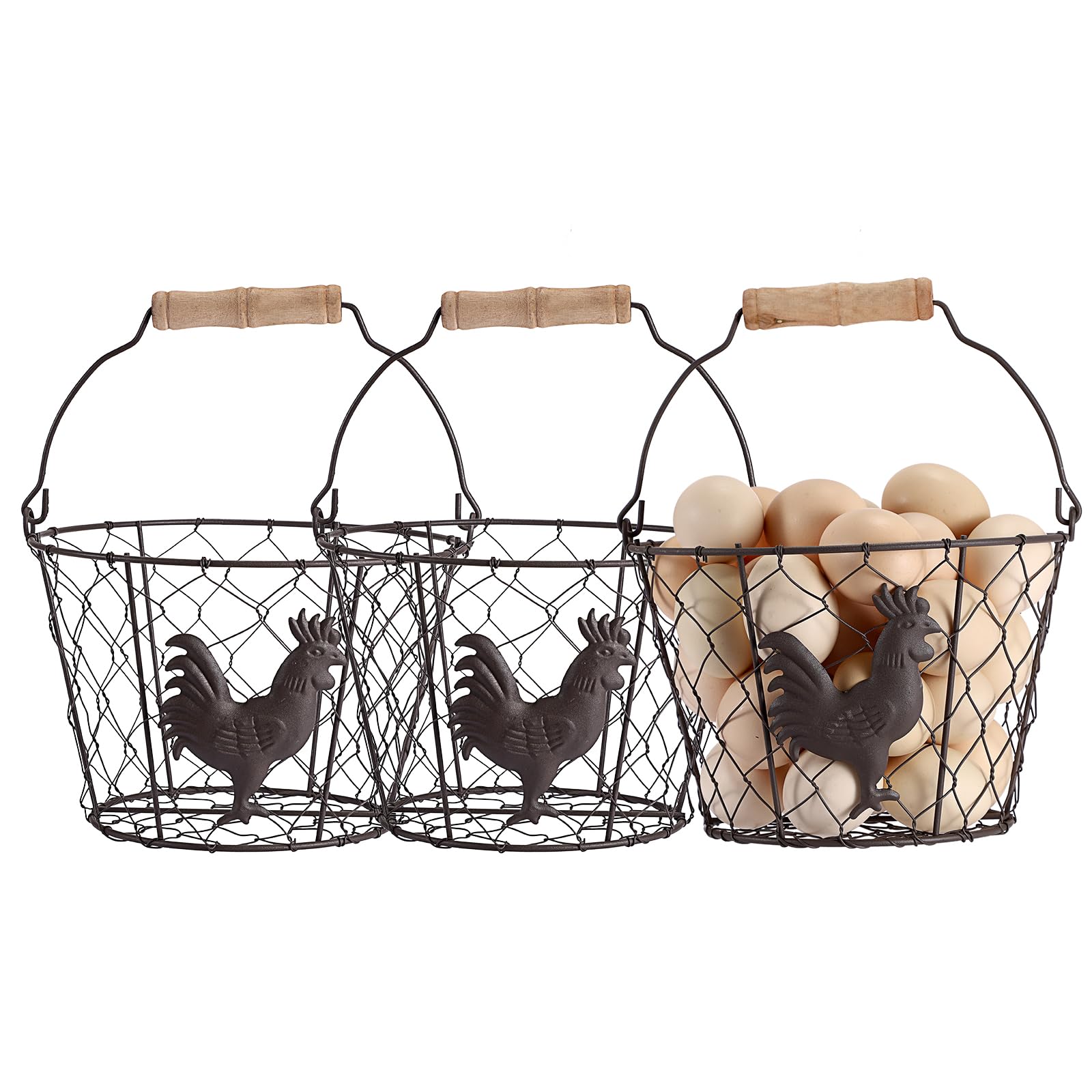 OGANAZI 3-Pack Rooster Basket