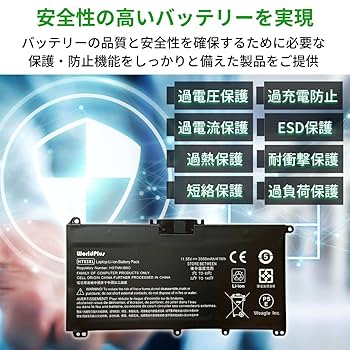 HP ノートPC Pavilion 15 2022年購入 バッテリー容量100% HP 15-da0000 15-db0000 17-by0000 Pavilion 15-cs0000 15