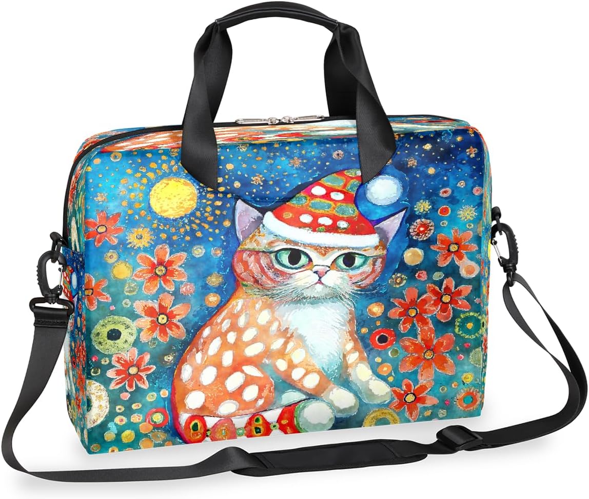 16 Inch Laptop Bag Pink Flowers Watercolor for Women Men Waterproof Computer Carrying Case Handbag Shoulder Briefcase