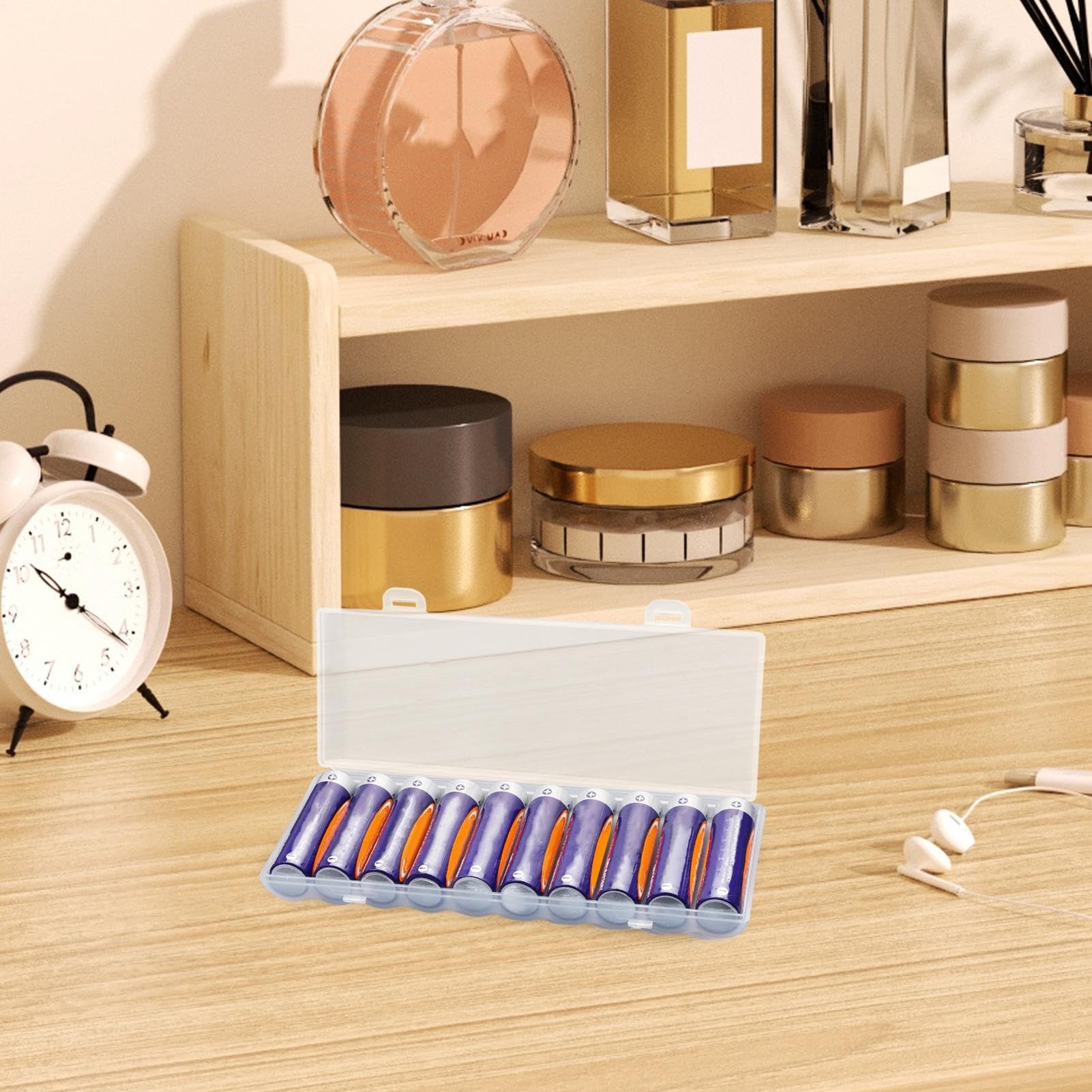 Custodia per batteria AA, custodia per batterie AA, organizer per batterie | organizer per batterie per 10 batterie AA