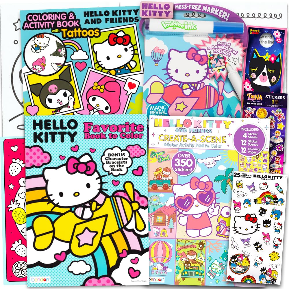 Amazon.com: Hello Kitty Coloring and Activity Books Super Set ~ 4
