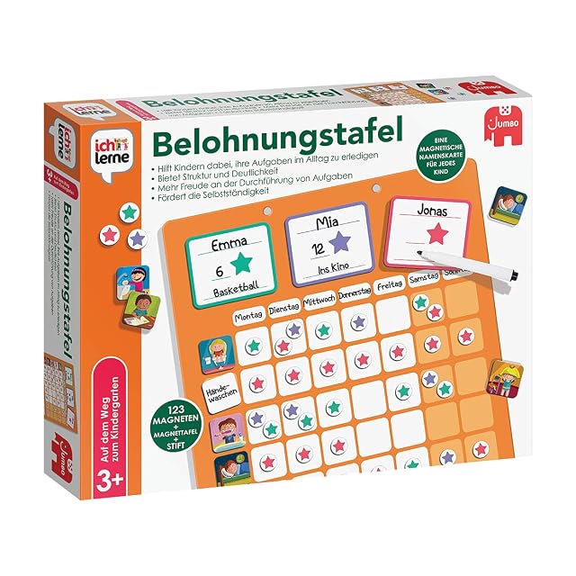 Jumbo Estoy aprendiendo Tablero de recompensas, para hasta 3 niños. A Partir de 3 años
