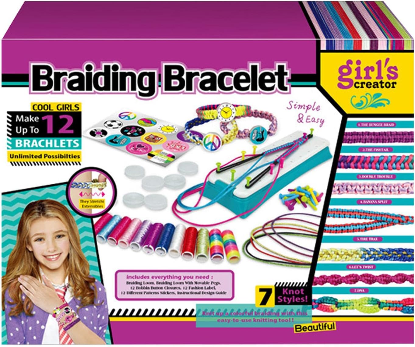 10 Pcs フレンドシップブレスレットメイキングキット 女の子のための友情ファンシーブレスレットメーカー 8 12歳の子供向けの芸術品や工芸品 6 12歳の女の子向けのdiyジュエリー作成キット 10代の女の子向けの誕生日プレゼントおもちゃ Ecoticfate 新品本物