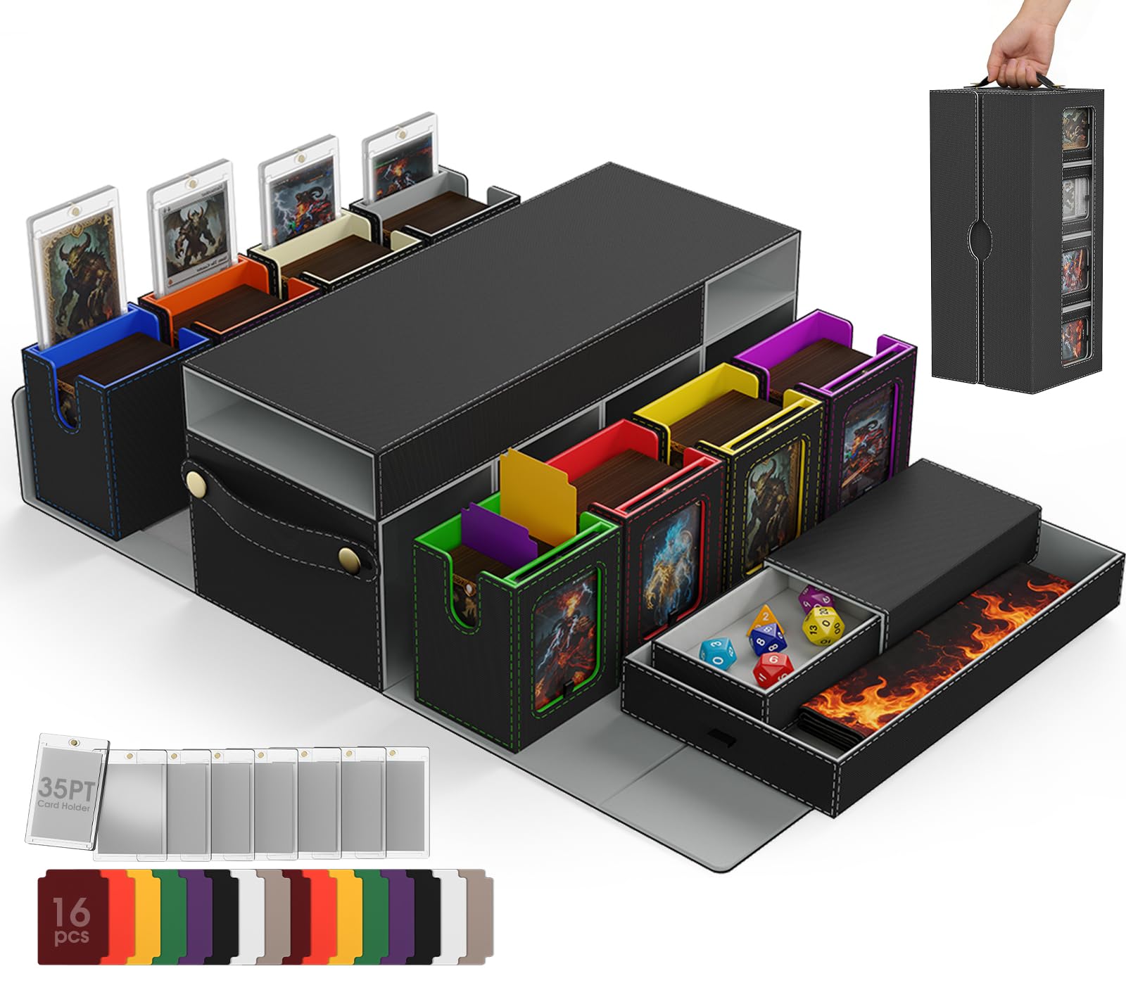 Amazon.com: Cortile MTG Deck Box with Playmat Storage Box
