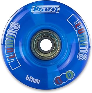 Light Up Roller Skate Wheels | Set of 2 Wheels | Bright LEDs That Light up and are Powered by Movement