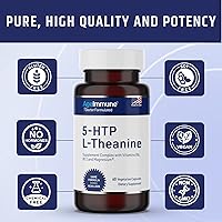 Vista 6 de Fórmula 5-HTP para alivio del estrés y apoyo a la relajación para adolescentes y adultos con 5-HTP, L-teanina, vitamina B6, vitamina B12, magnesio
