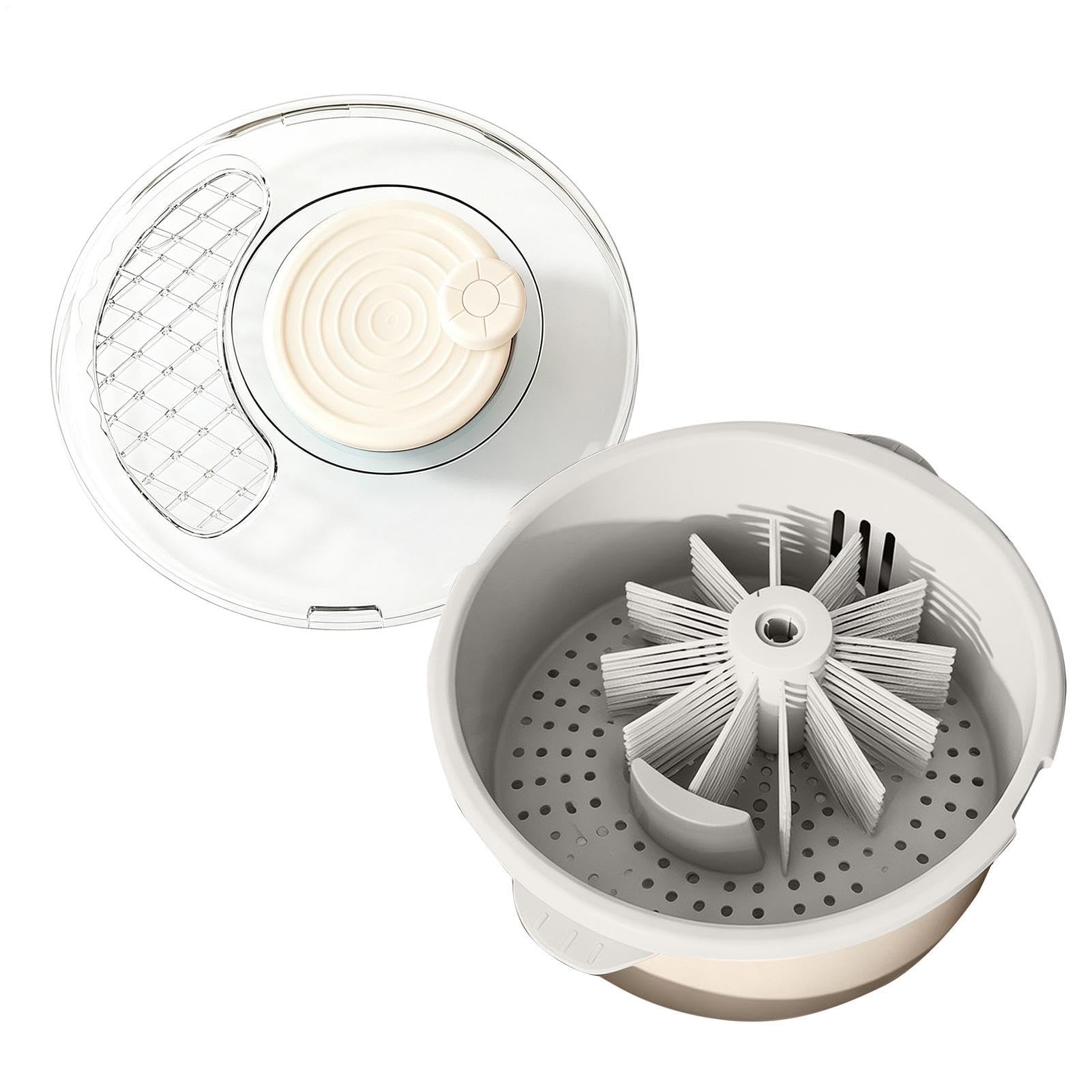 Gran centrifugadora de ensaladas Purificador multiusos, limpieza manual y | Limpiador Alimenticio y Secador de Ensaladas Para Productos, Bayas, Lechuga, Hogar, Cocina Y