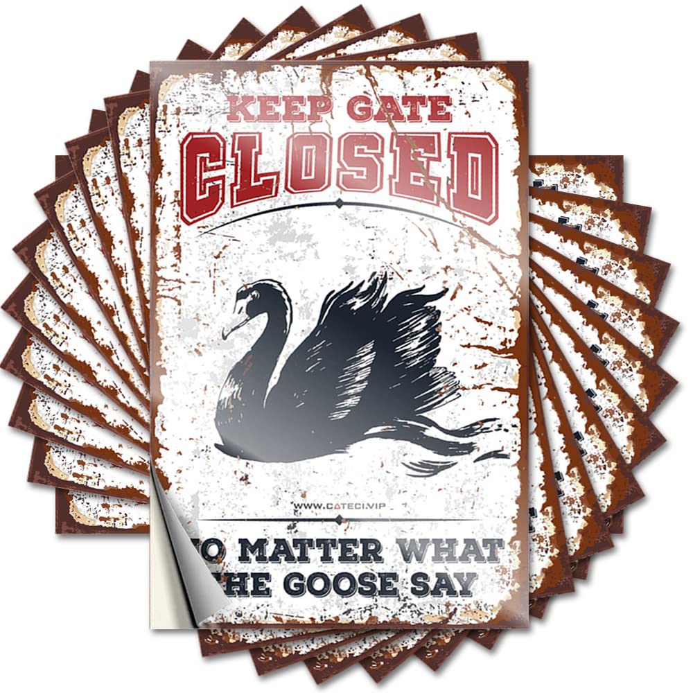 Stickers - Square Bottle Keep Gate Closed No Matter What The Goose Say for Drinking Personalized(8X12CM)