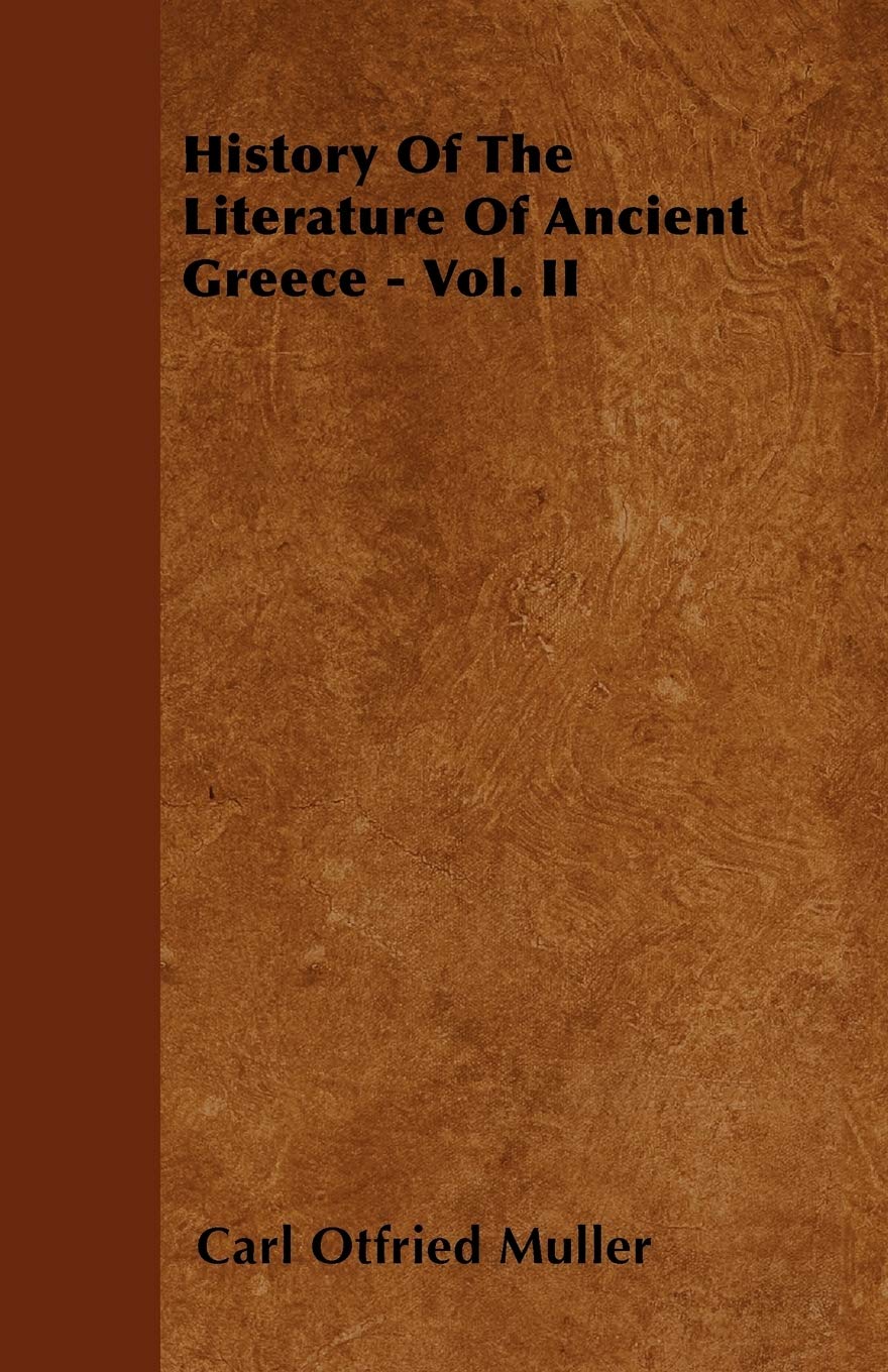 Buy History Of The Literature Of Ancient Greece - Vol. II — BookShops.in