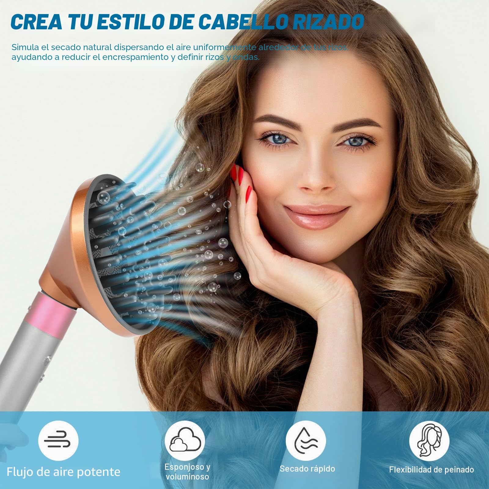 Boquilla difusora para Dyson para Airwrap, accesorio difusor actualizado para Dyson Airwrap HS05 HS03 HS01, boquilla difusora para secador de pelo, convertible para Dyson Airwrap Styler en secador de