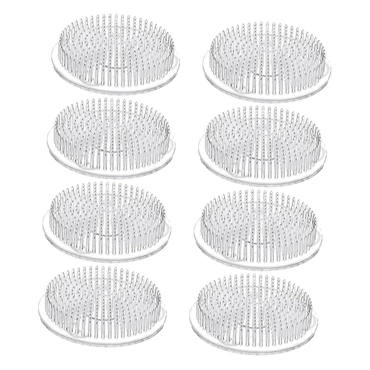 DOITOOL 8Pcs Plastic Floral Arrangement Pin Holder with Suction Cup Stable Flower Fixation Tool for Weddings Home Decor and Easy Flower Display Beginner Friendly and Lightweight