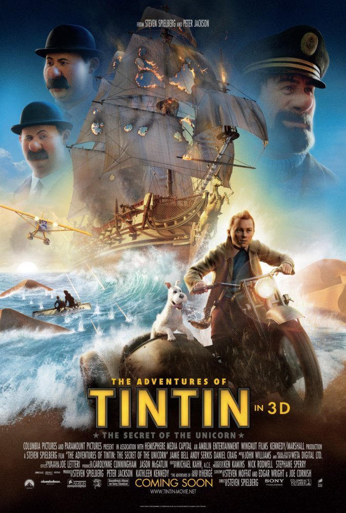Amazon.com: Tintin Movie Poster 24Inx36In #02: Prints: Posters
