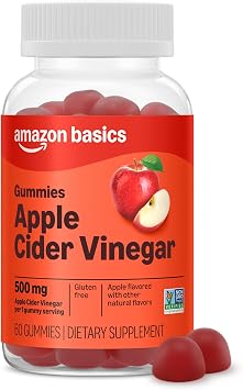 Amazon Basics Apple Cider Vinegar 500 mg Gummy, 60 Count