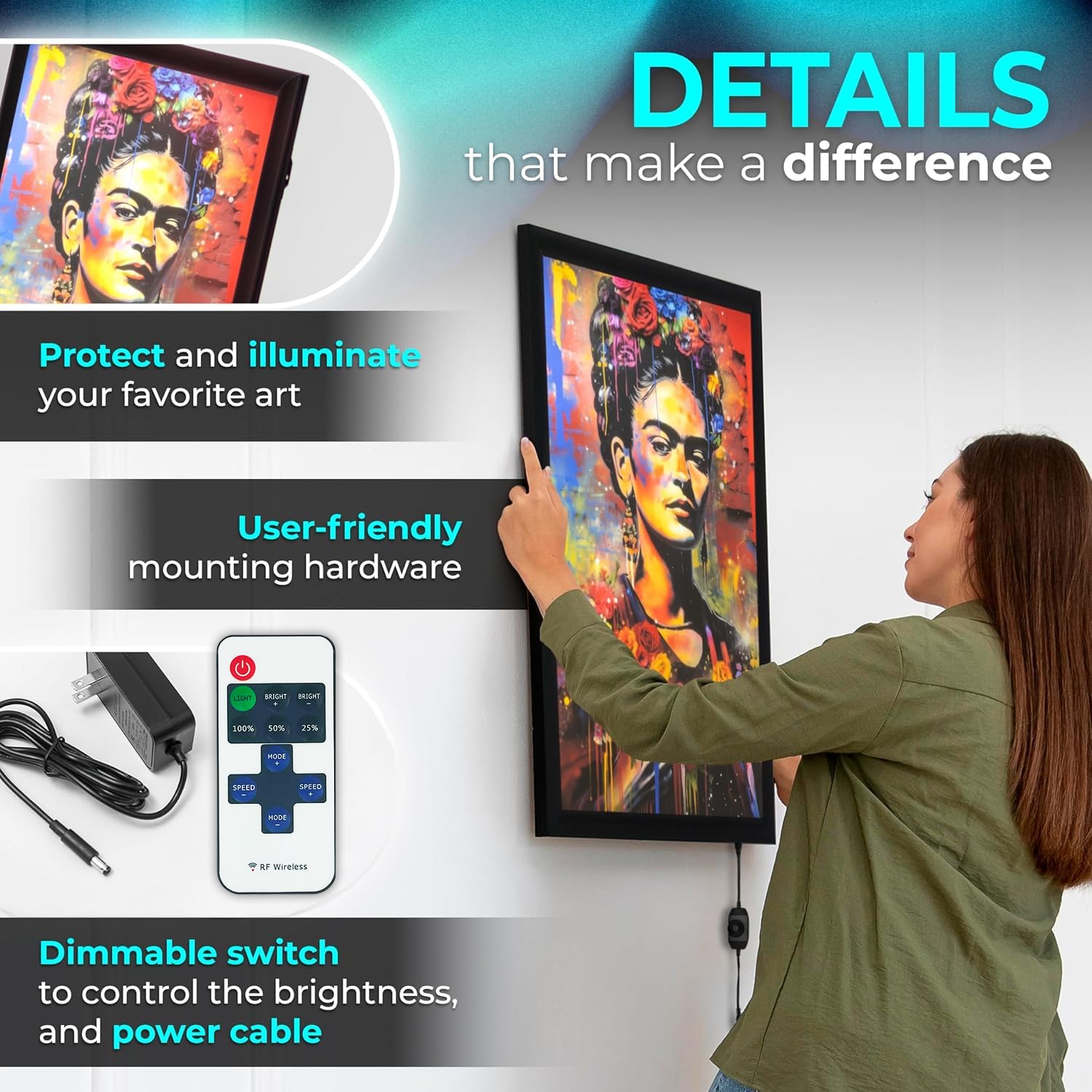 Amazon.co.jp: NexaFrame LEDバックライト付き映画ポスターフレーム