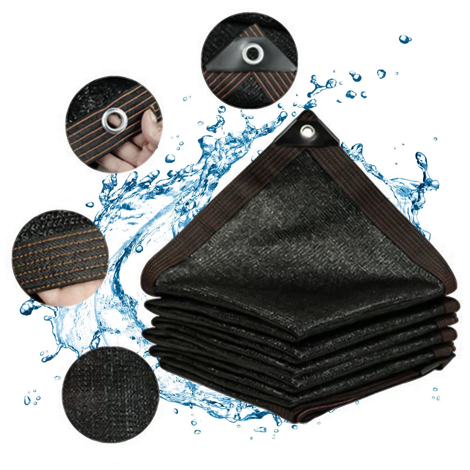 Filet rectangulaire pour piscine creusée avec corde - Réglable et découpable - Protection durable contre les feuilles et les débris - 10 m x 10 m