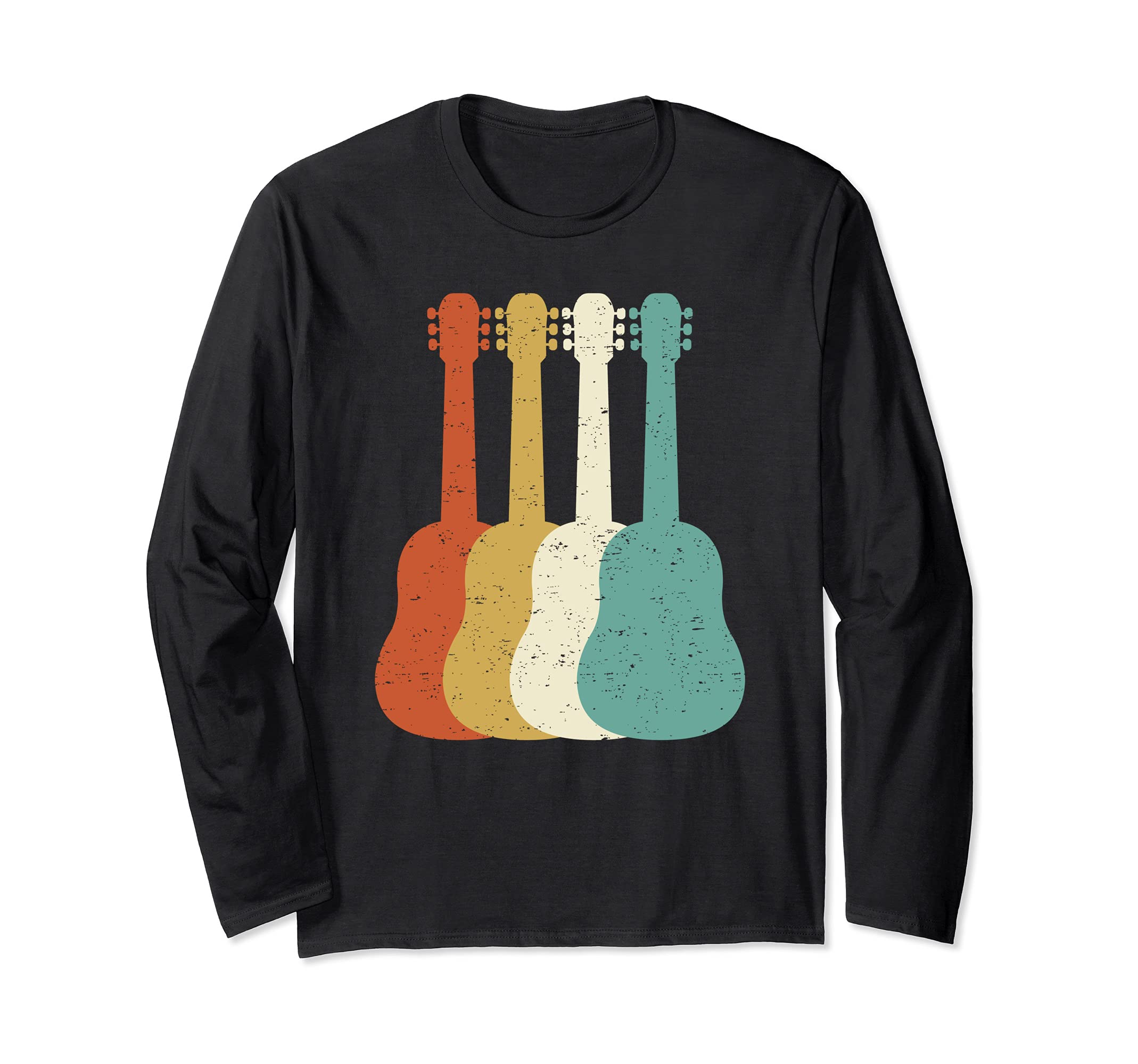 Retro Guitar Player Saying Guitarist I Vintage Guitars Long Sleeve T-Shirt, Black