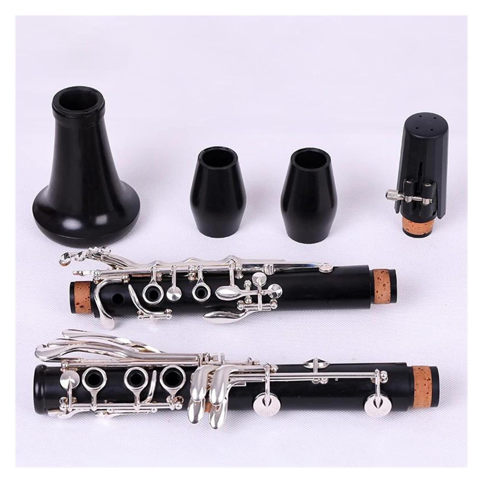 Corpo In Ebano Clarinetto Tono Sib 18 Chiavi Clarinetto Con Chiavi In ​​rame Placcato Argento Con Accessori Clarinetto Set