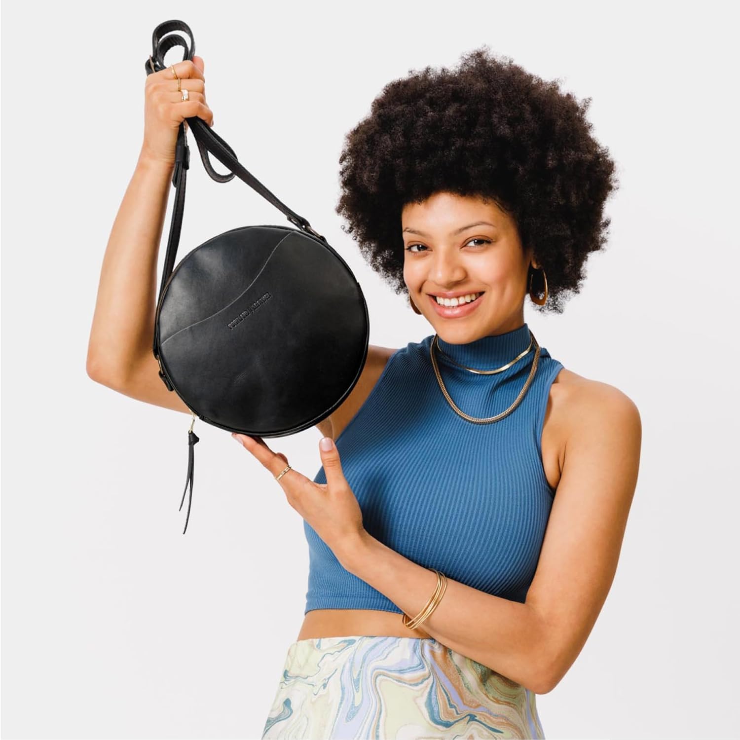 Portland Leather Goods Circle Crossbody Bag for Women – Handmade from the Finest Full-Grain Hides - Image 2