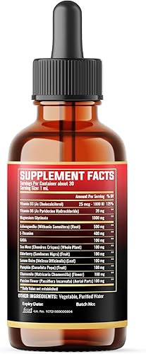 Miniatura 8 de Gotas líquidas de glicinato de magnesio 12 en 1, suplemento de complejo de magnesio de absorción maximizada, raíz de ashwagandha, suplemento de