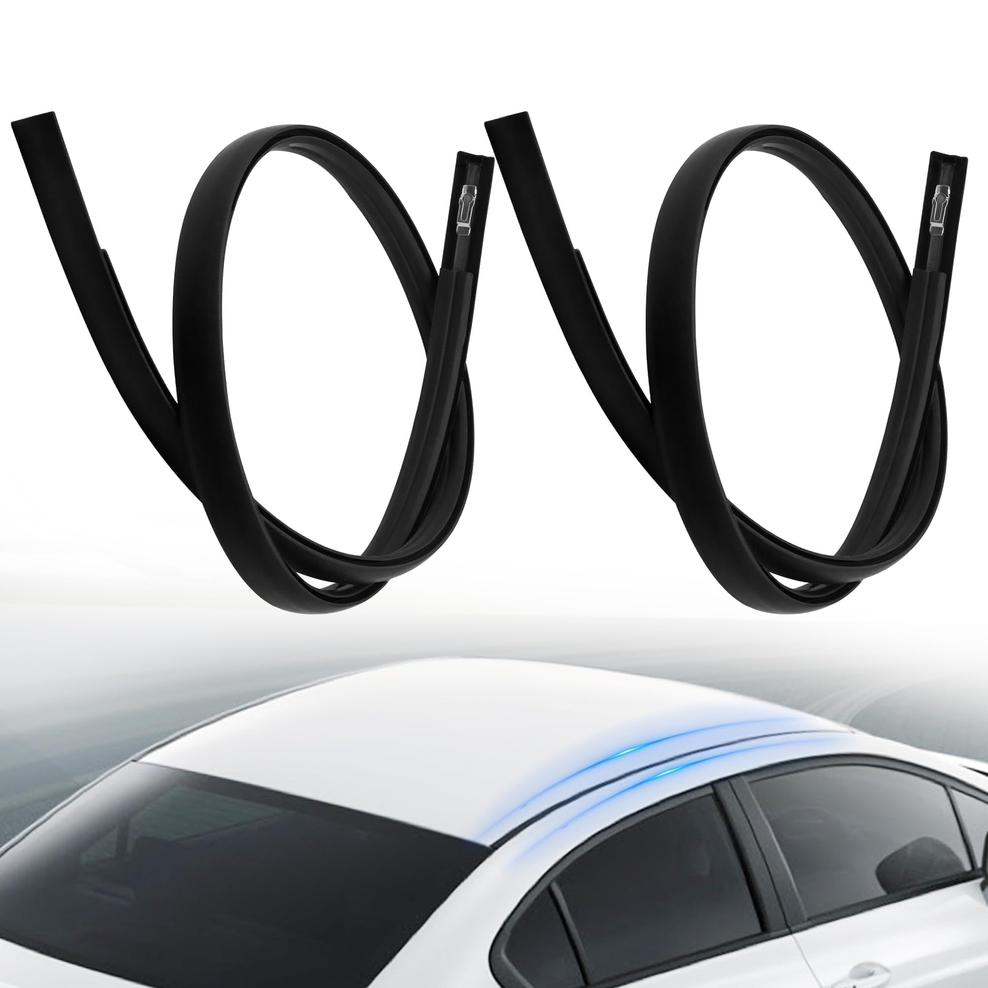 2 Pcs Roof Molding Trim Kit Left & Right Side Roof Drip Molding Weather Stripping Fit for Honda Civic Sedan 4-Door 2012 2013 2014 2015 Replace 74316TR0A01 74306TR0A11 74316TR0A11 74316TR0A12