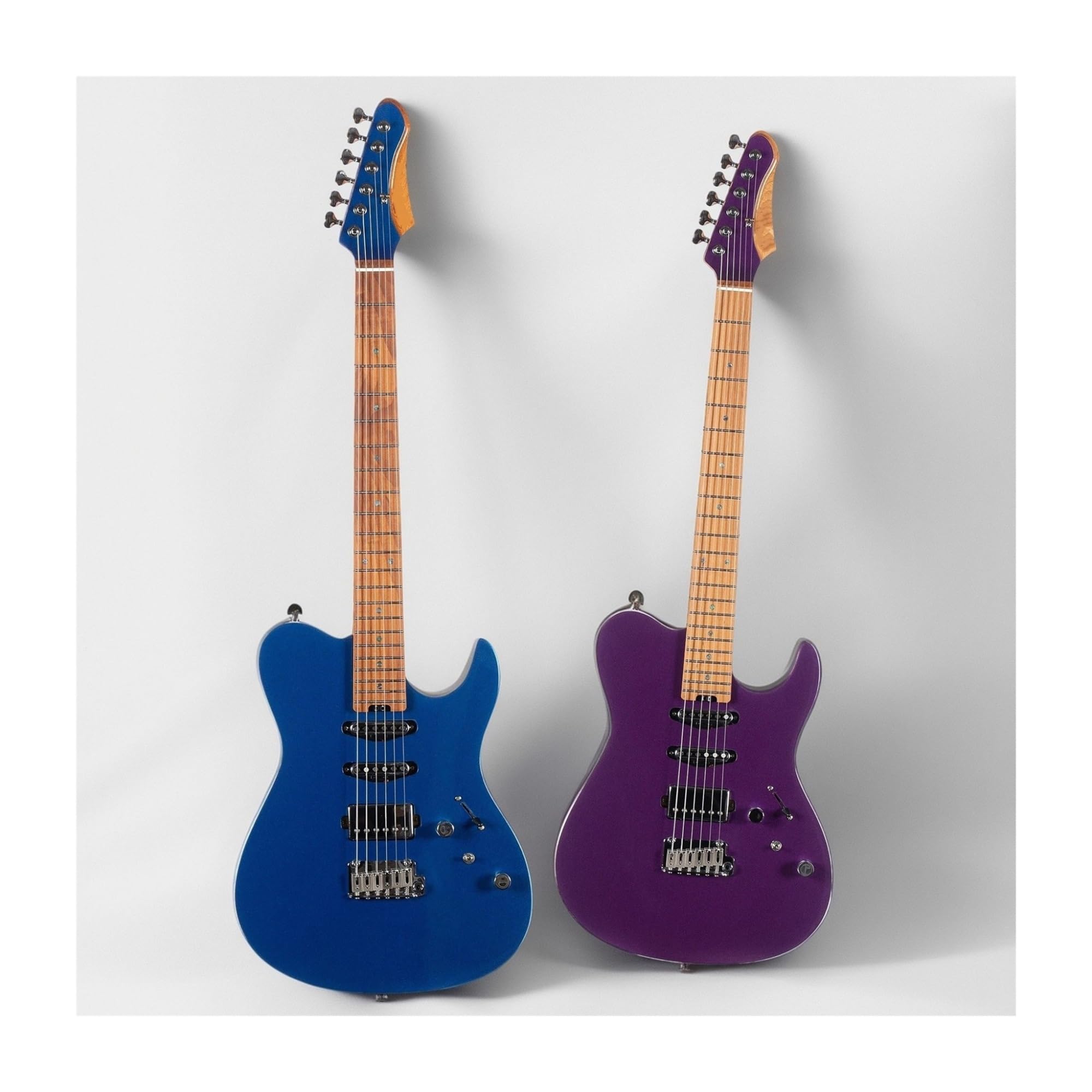 Strumento Da Gioco Per Chitarra Elettrica Jazz Color Adatto A Principianti Adulti(Pink Blue)