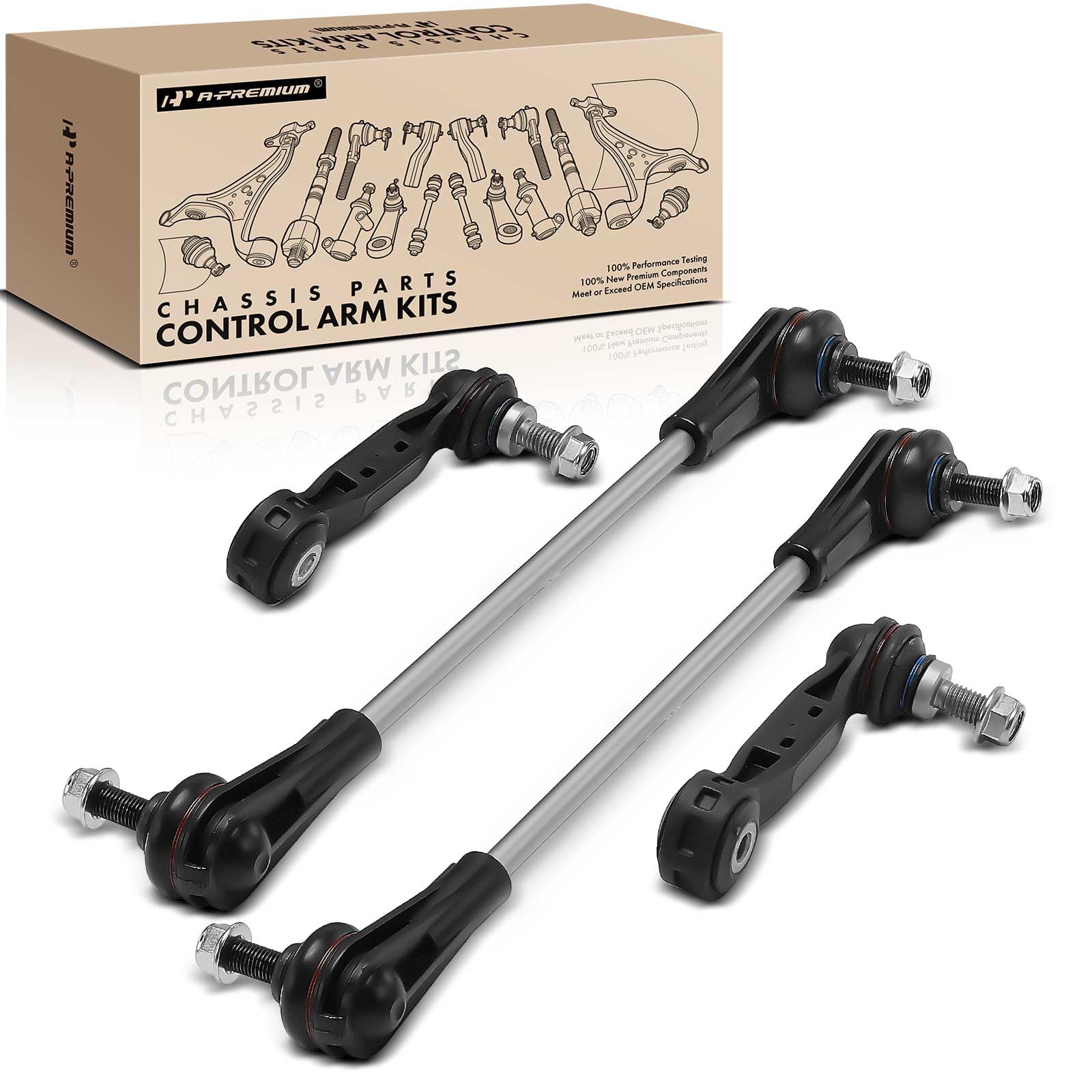 Berq　VXD9 A-Premium Set of 4, Front and Rear Sway Bar Link Stabilizer Link