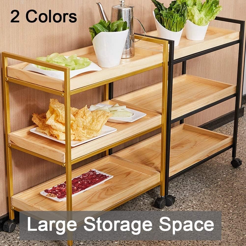 Bar Serving Cart for Hotels Creative Restaurant, Kitchen Serving Storage Catering Tea Camping Drinks Trolleys with Wheels Cream Sideboard for Home, Living Room